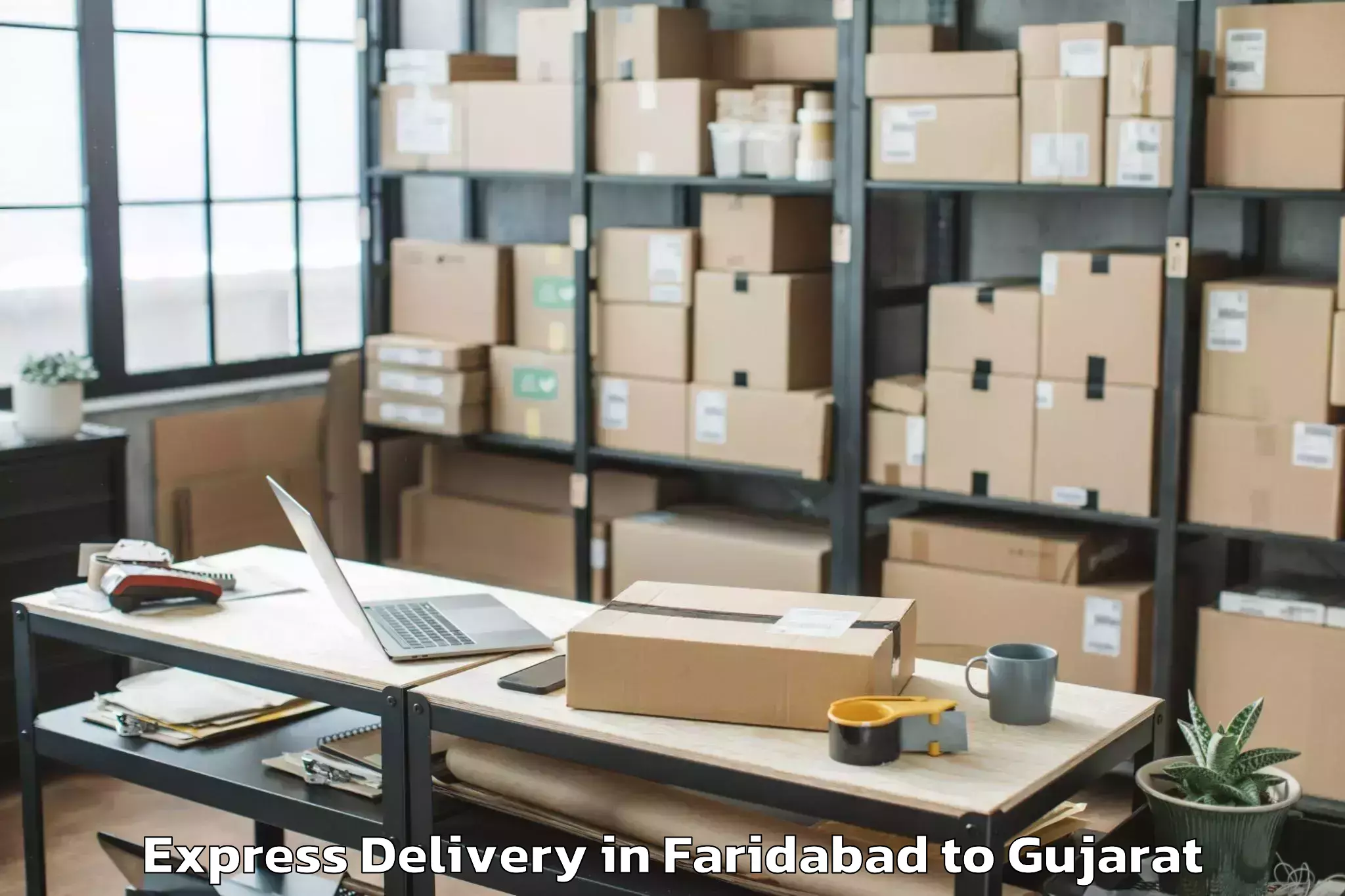 Top Faridabad to Changa Express Delivery Available